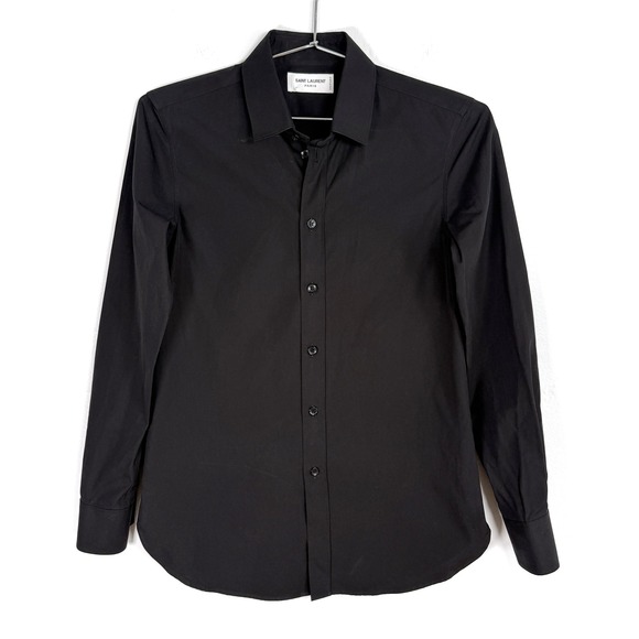 Saint Laurent Tops - Saint Laurent Paris Uniform Black Button Down Shirt‎ Long Sleeve